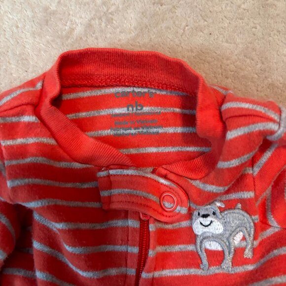 Carter’s & Garanimals Newborn Baby Boy Sleepwear Bundle | Zoo Animal & Bulldog F - Picture 5 of 10
